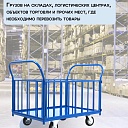 Платформенная тележка Промышленник 1200х700 ПБ-7.12 160 мм с трубчатыми бортами фото 6
